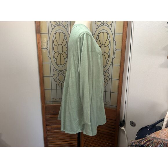 LOGO Lori Goldstein French Terry Jacket Long Sleeve Full Zip Lightweight Size 1X - Picture 2 of 14